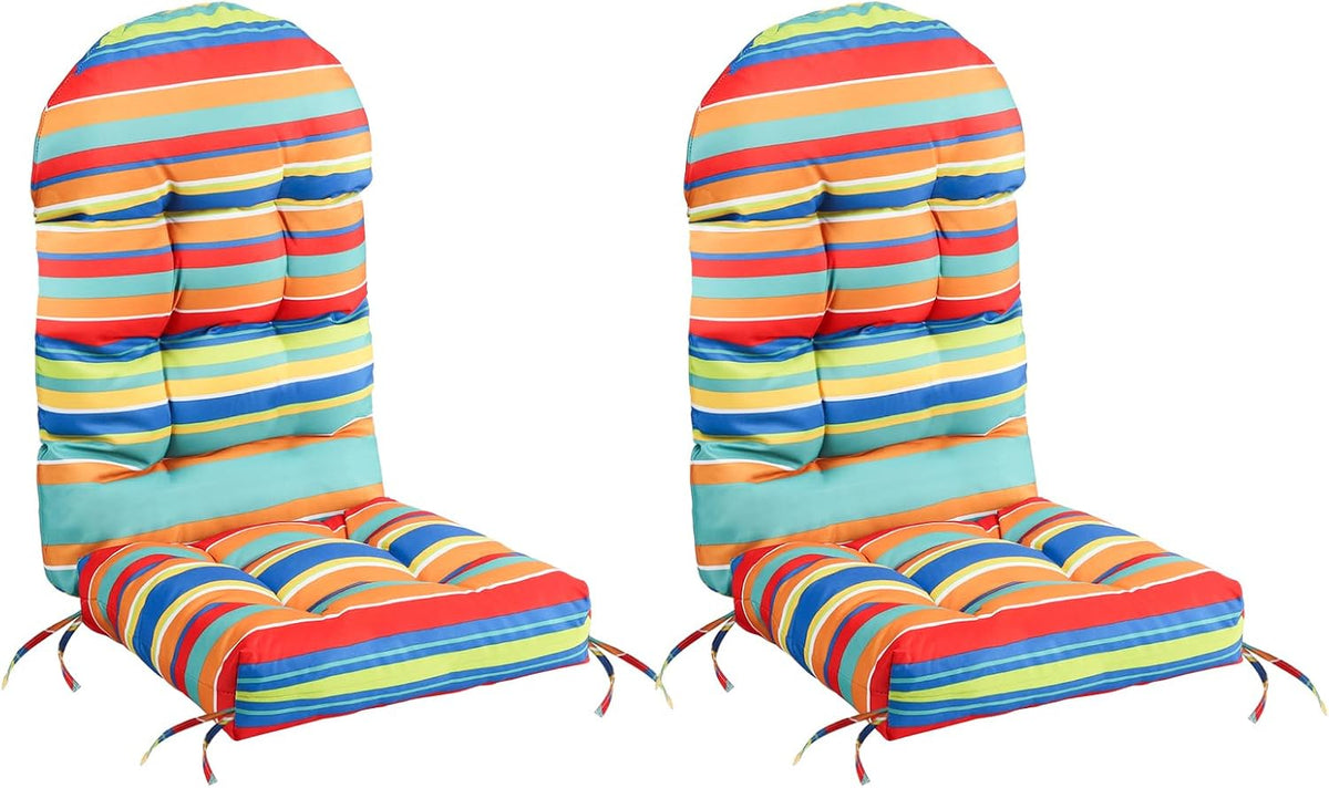 FUNBERRY Adirondack Chair Cushions Set of 2, Cushions for Rocker with Ties