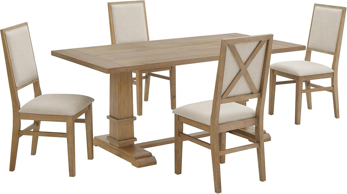 Crosley Furniture Joanna 5-Piece Dining Set, Upholstered Chairs