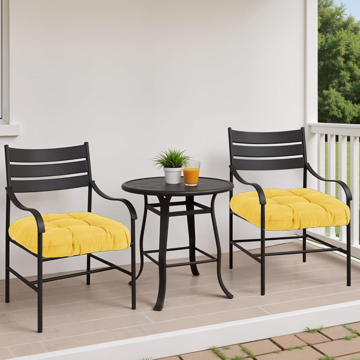 mtmr 2pcs outdoor chair cushions, patio furniture seat shown in use