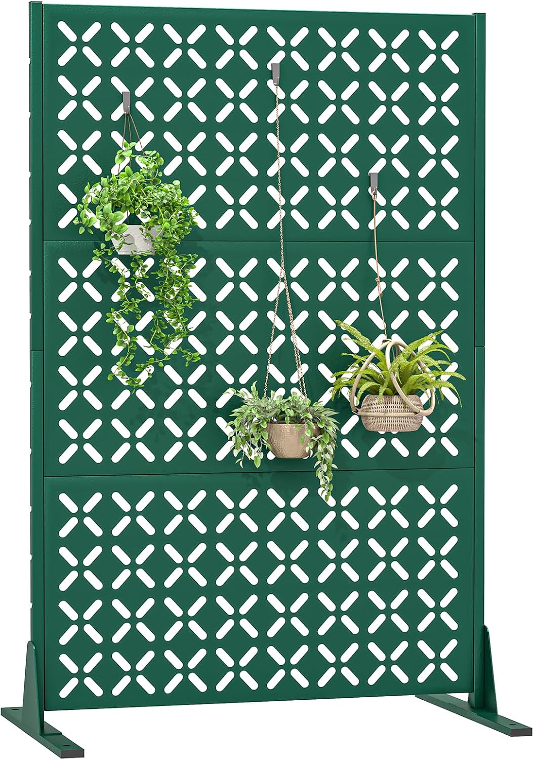 Metal Outdoor Privacy Fence 72" H×45.7" W Balcony Privacy Screen