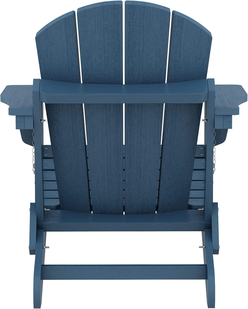 SERWALL Folding Adirondack Chairs with Cup Holder, Outdoor Fire Pit - Blue