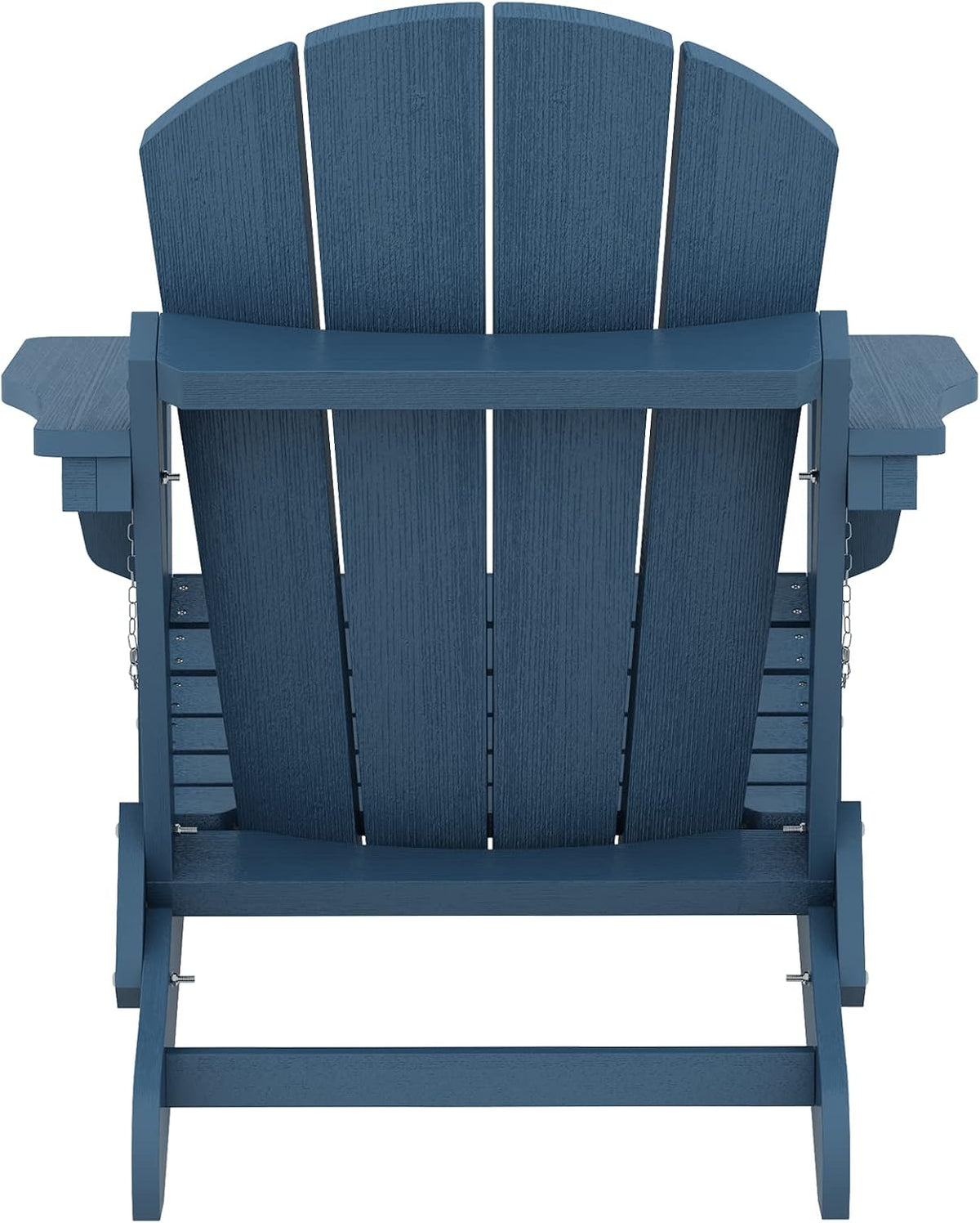 SERWALL Folding Adirondack Chairs with Cup Holder, Outdoor Fire Pit - Blue