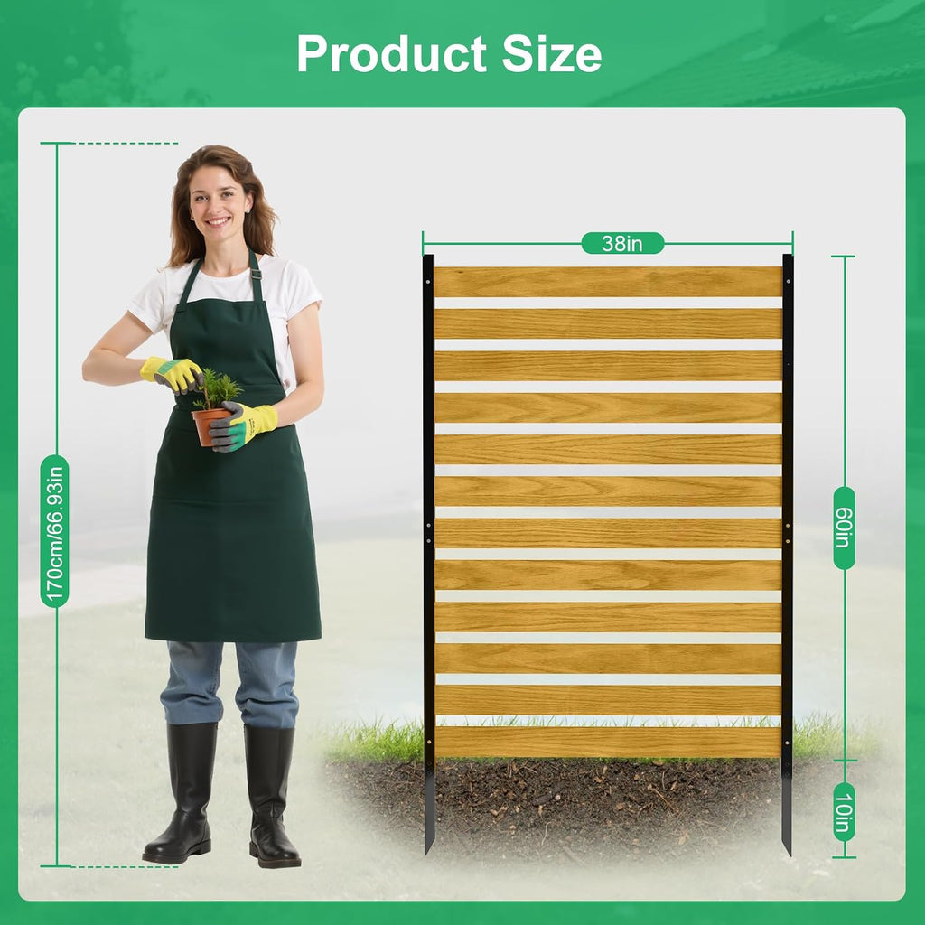 DoCred 38" W x 60" H Air Conditioner Fence, Wood Privacy Screen 1 Panel