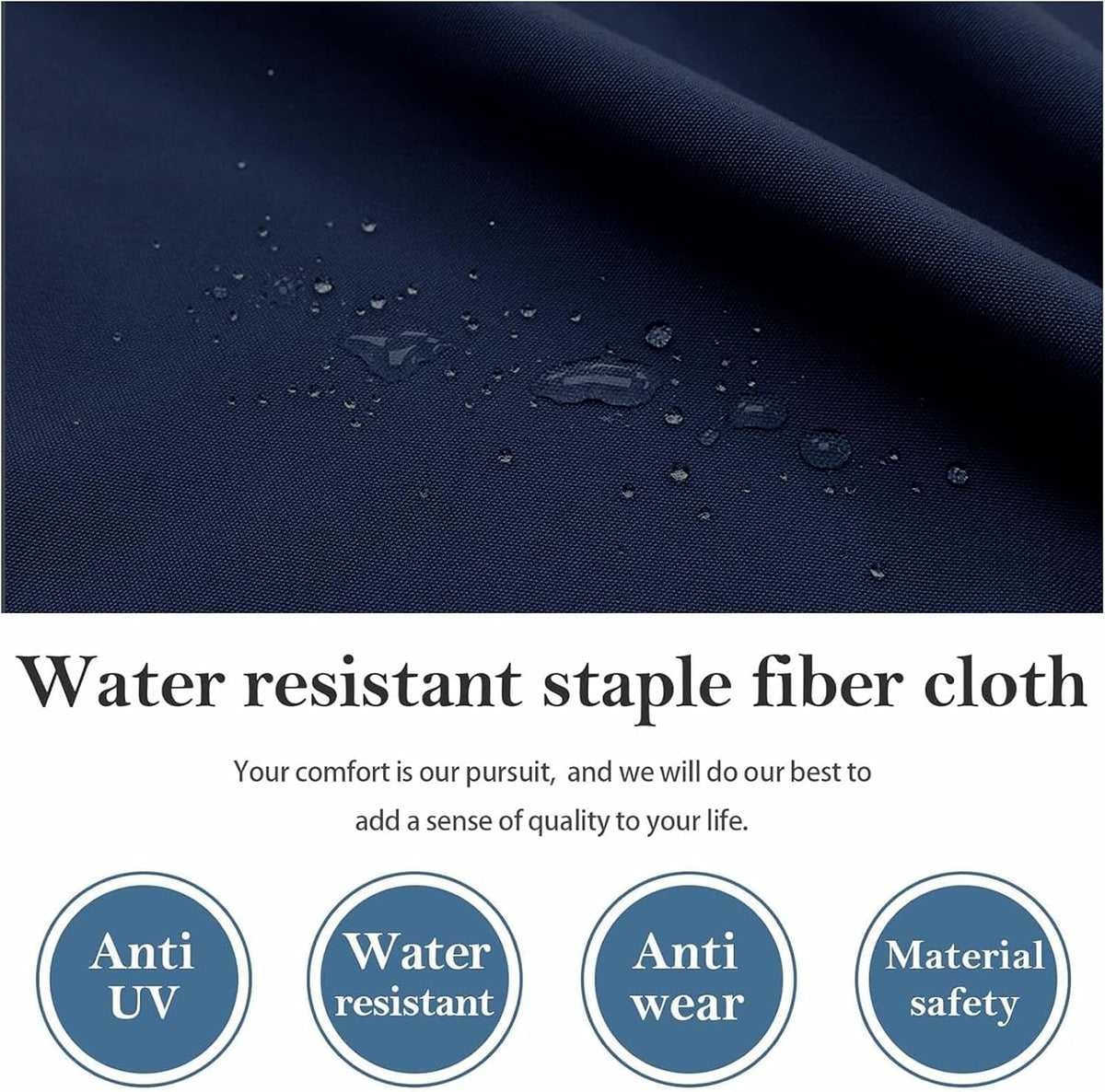 14Pcs Patio Cushion Covers Replacement Splashproof UV-Resistant Inelastic Covers with Zippers, Max Compatible 23.6x23.6x3.9 inch Patio Cushion