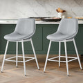 VASAGLE Bar Stools Set of 2, Counter Height, with Back, 24.8-Inch