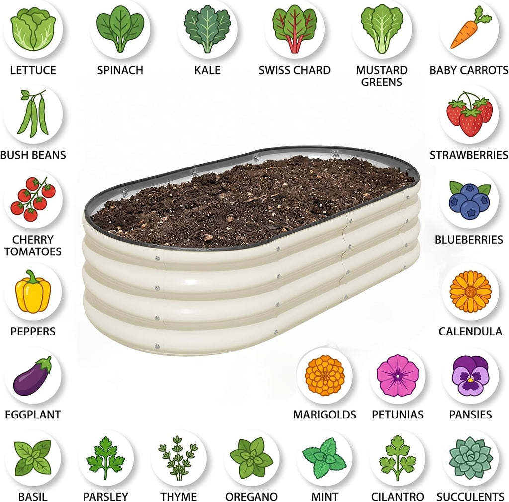 SnugNiture Raised Garden Bed Outdoor 4x2x1ft, 2 Pack
