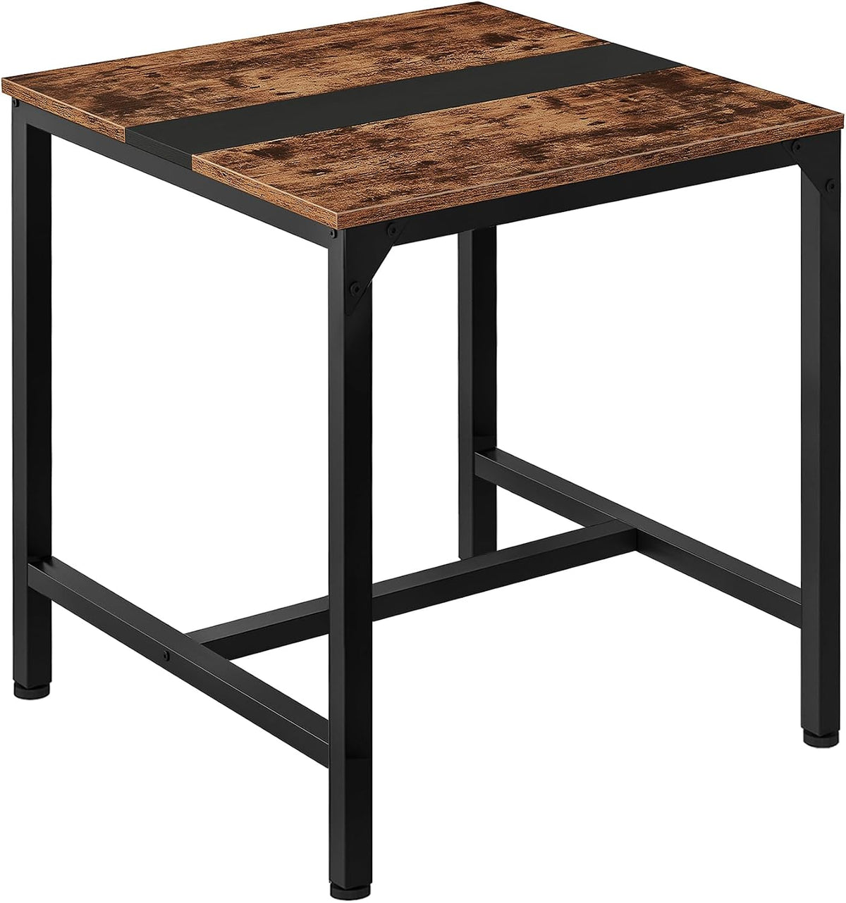 CHOEZON Square Kitchen Dining Table, 29.5'' Dining Table, Small Dining Tables, Writing Desk, Coffee Tables, for Restaurant, Living Room, Apartment, Rustic Brown and Black TCZ02BF