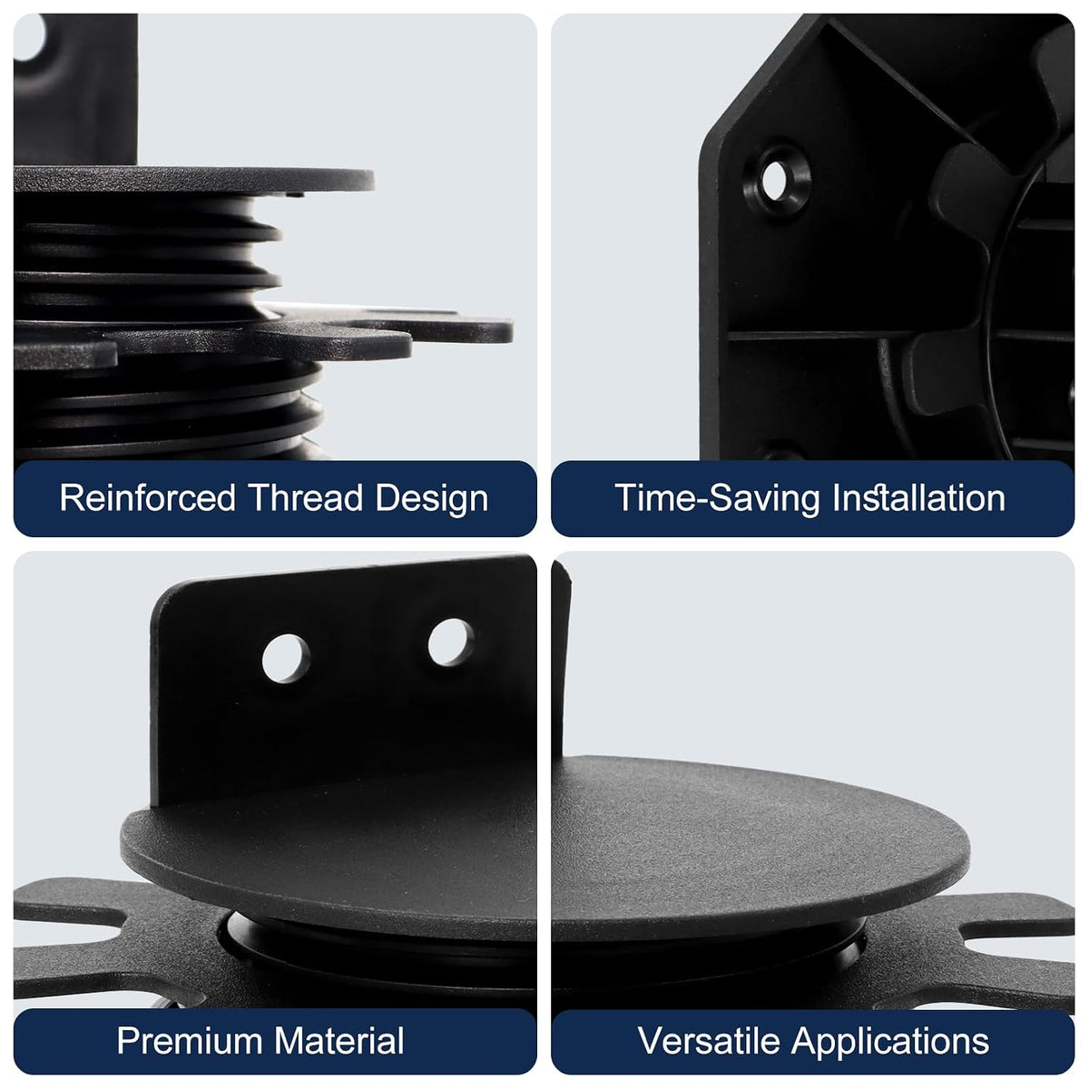 adjustable deck support pedestal, 1-3/16" to 2-3/4"(30-70mm), side view