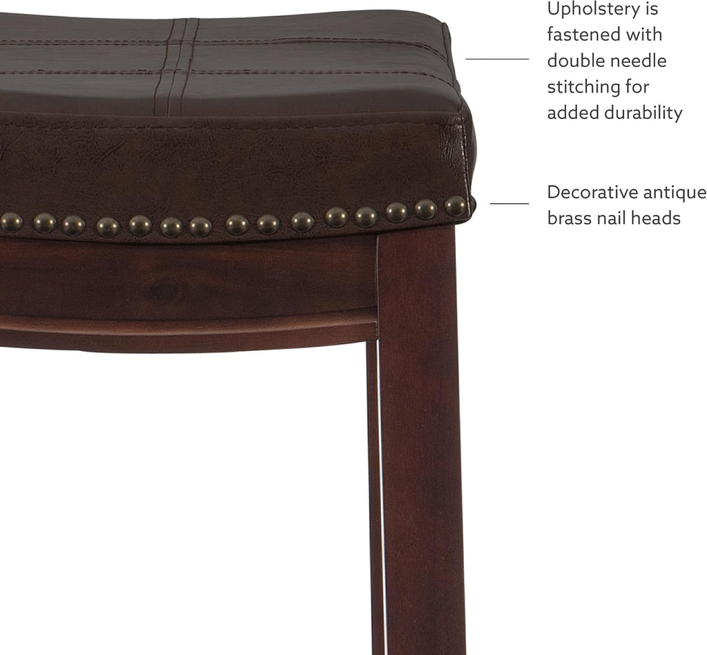 Linon Home Décor Kingston, 32" x 18.75" x 13.25", Model Number: 55816BRNPU-01-KD-U