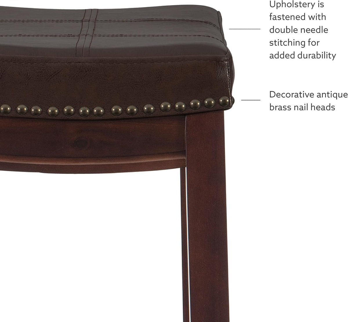 Linon Home Décor Kingston, 32" x 18.75" x 13.25", Model Number: 55816BRNPU-01-KD-U