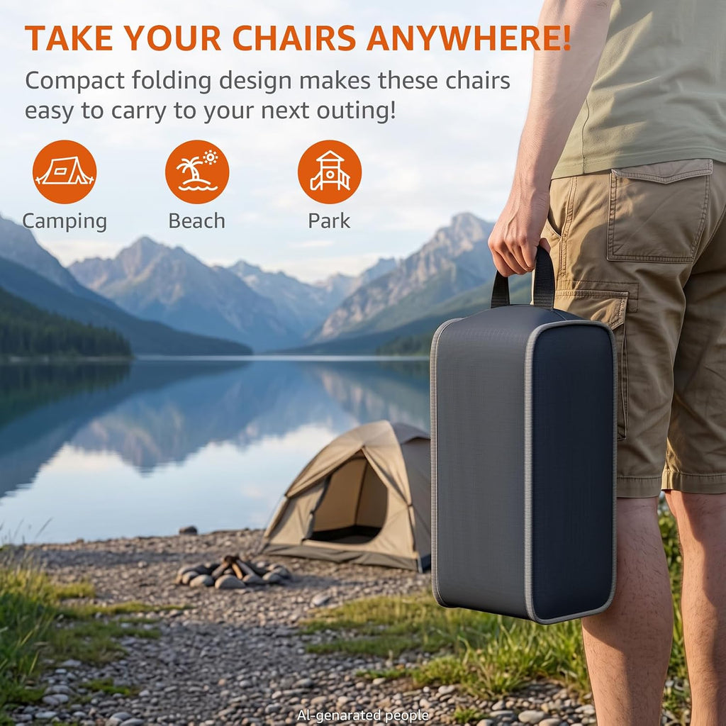 Ultralight Rocking Camping Chair Portable Swinging Moon Chair