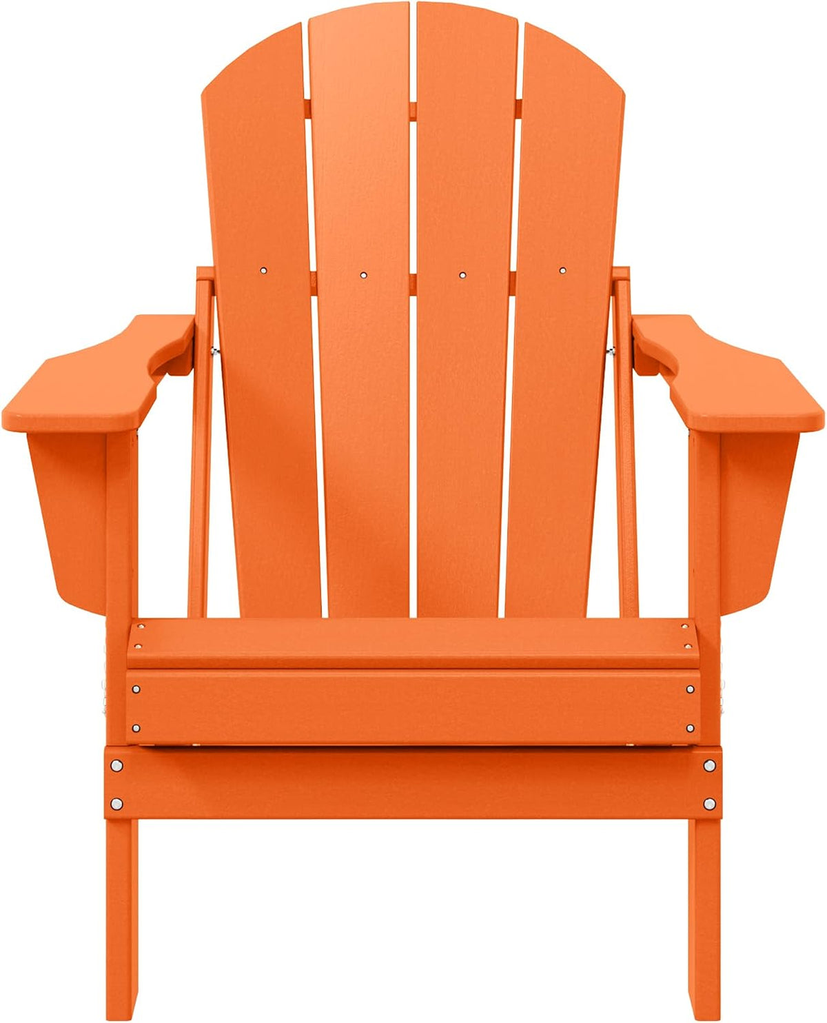 WestinTrends Malibu Outdoor Patio HDPE Folding Adirondack Chair, Orange