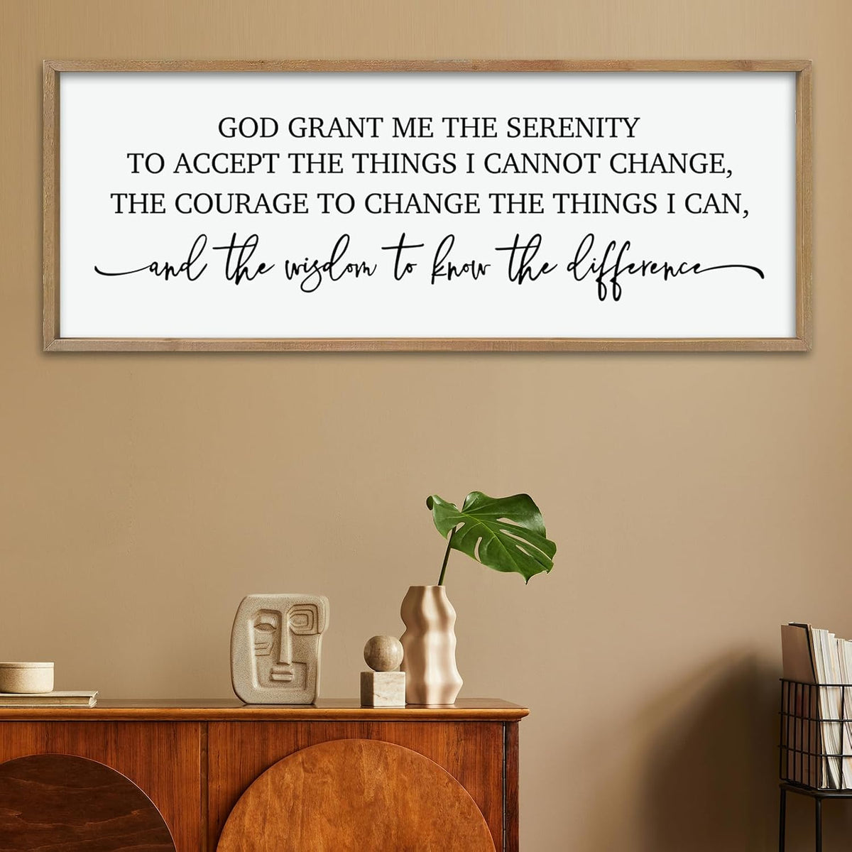 ZZJJHYWGQ Serenity Prayer, Bible Verse Wall Decor, 40''×15'', Wood