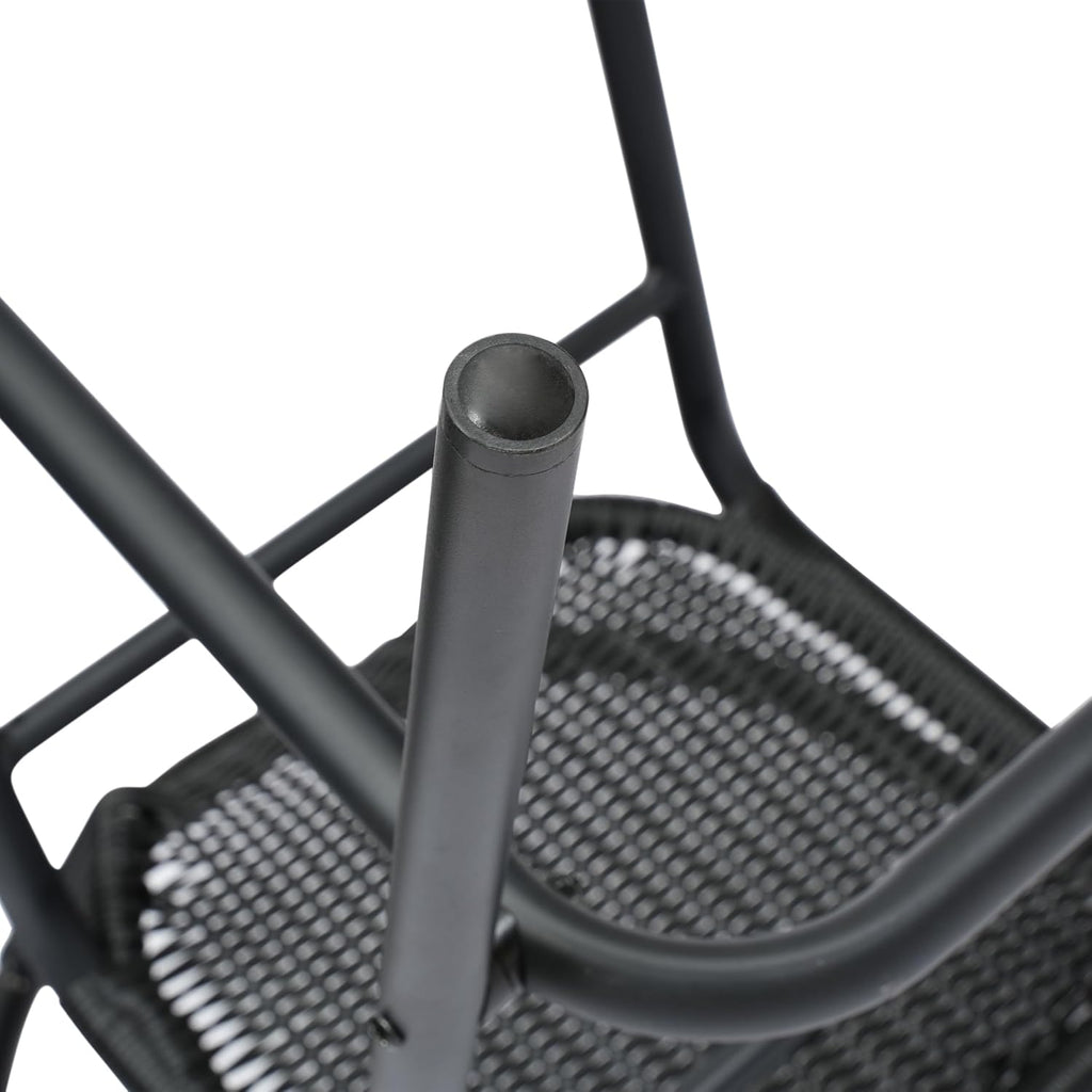 Flash Furniture PE Rattan Indoor/Outdoor Restaurant Barstool, Black, 2-Pack