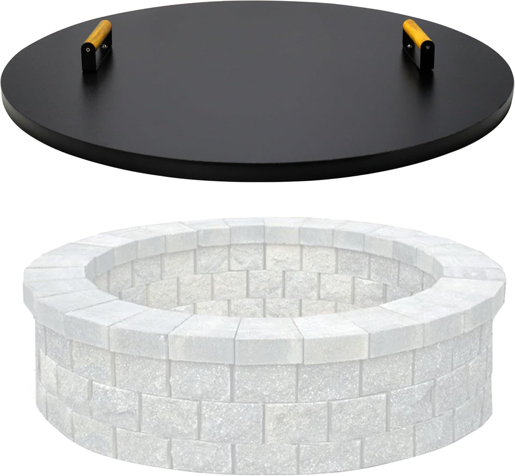 FEBTECH - 30" Round Fire Pit Lid - Heat Resistant Fire Pit Cover Round