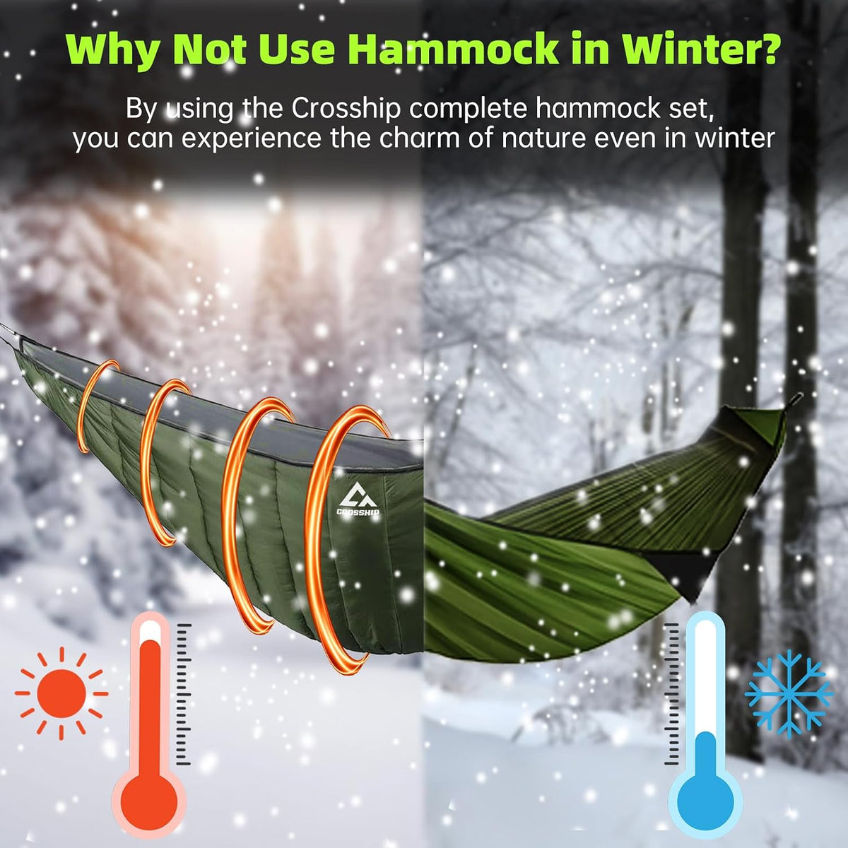 Camping Hammock with Mosquito Net, Underquilt & Rain Fly Tarp