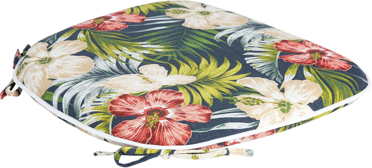 magpie fabrics outdoor/indoor 17"x16"x2" chair cushions with ties, package contents
