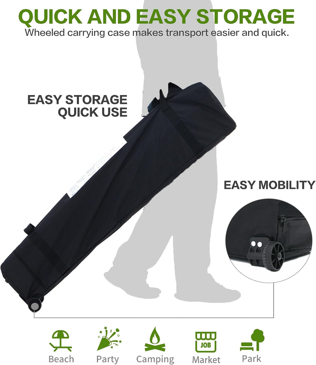 Tunbne 10X10 Pop Up Canopy Tent Outdoor with 1 Sidewalls, One Push Setup