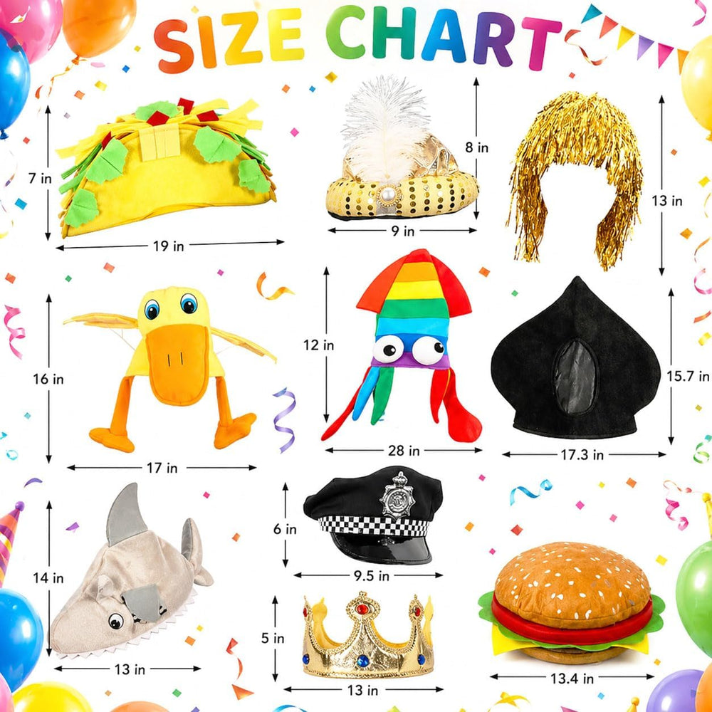 Funny Party Hats Bulk,Costume Crazy Hats for Adults, Photo Booth Props, Birth...