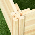 Outsunny Raised Garden Bed Trellis, 2 Compartments, 43 Inch, Natural Tone