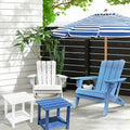 Adirondack Square Outdoor Side Table,2-Tier Storage Patio Side Table with Weatherproof HDPE Material Low