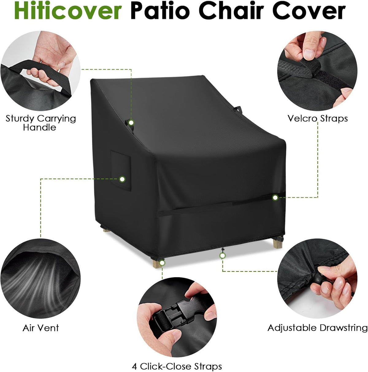 outdoor waterproof patio chair covers 2 pack, 28 showing dimensions
