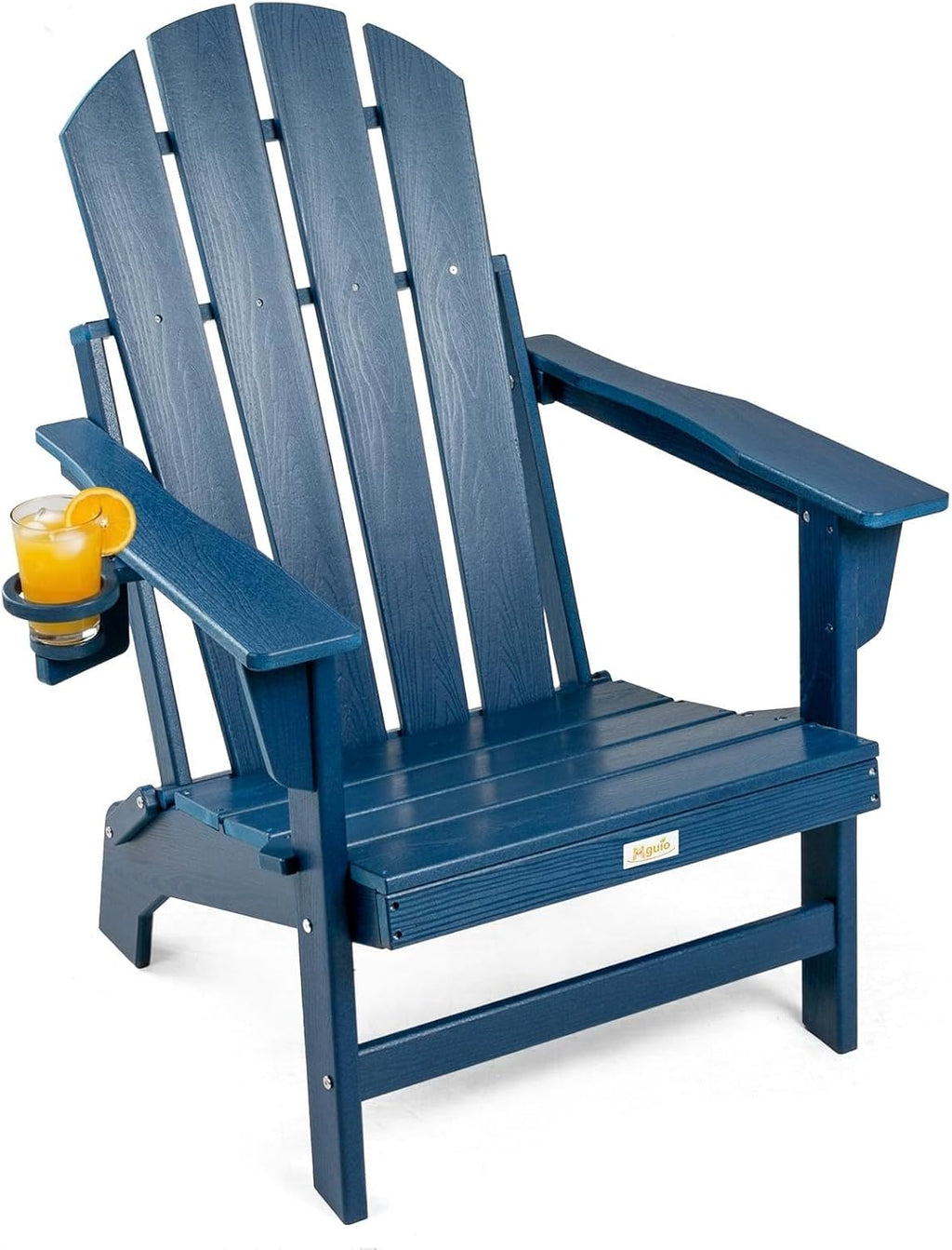 Oversized Folding HDPE Adirondack Chair, Gun-Leg Stable Frame 400 LBS