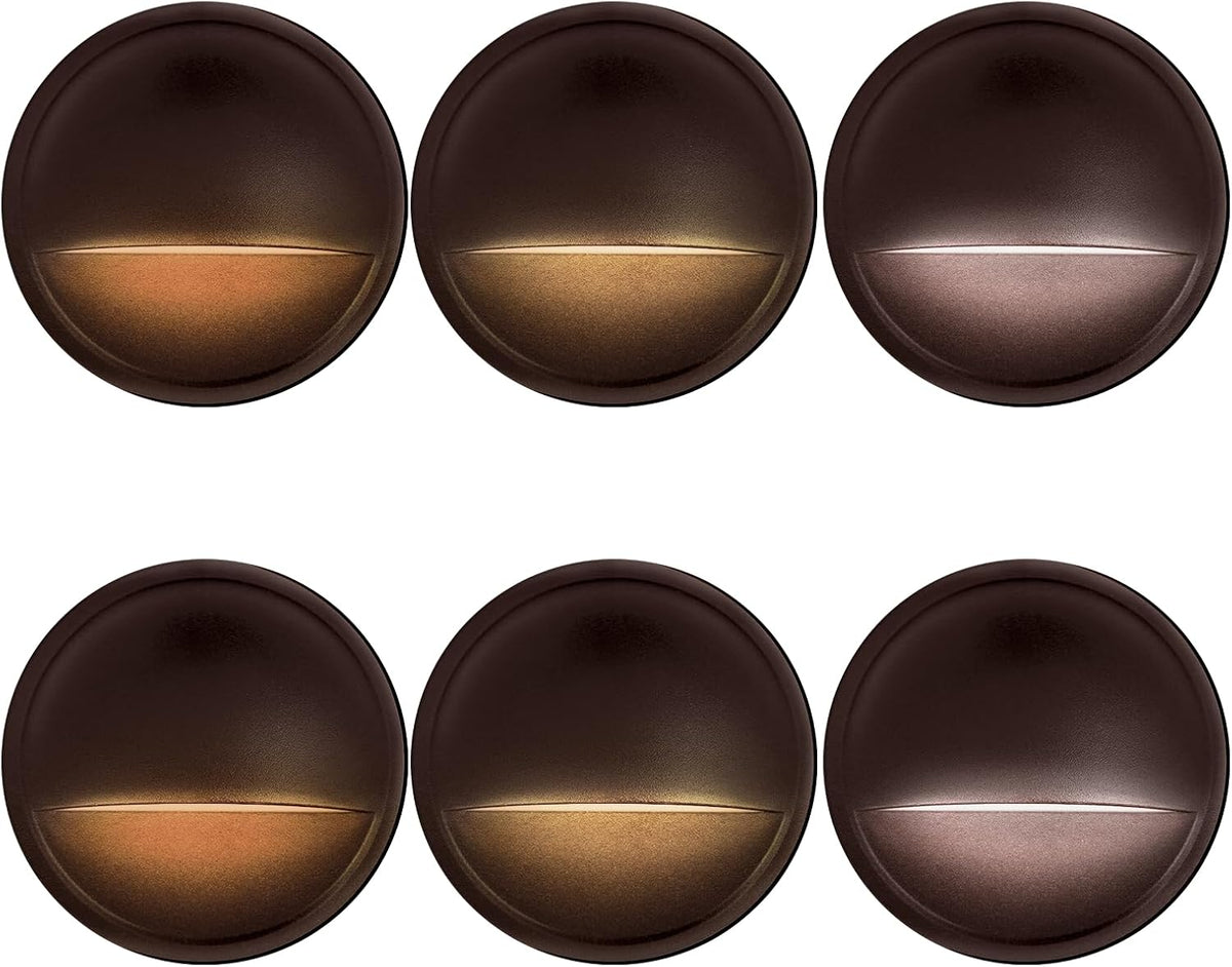 led low voltage deck lights outdoor waterproof,6-pack 3cct on a desk or shelf