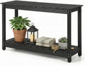 Outdoor Console Table, 48" Weather Resistant HIPS Patio Side Table