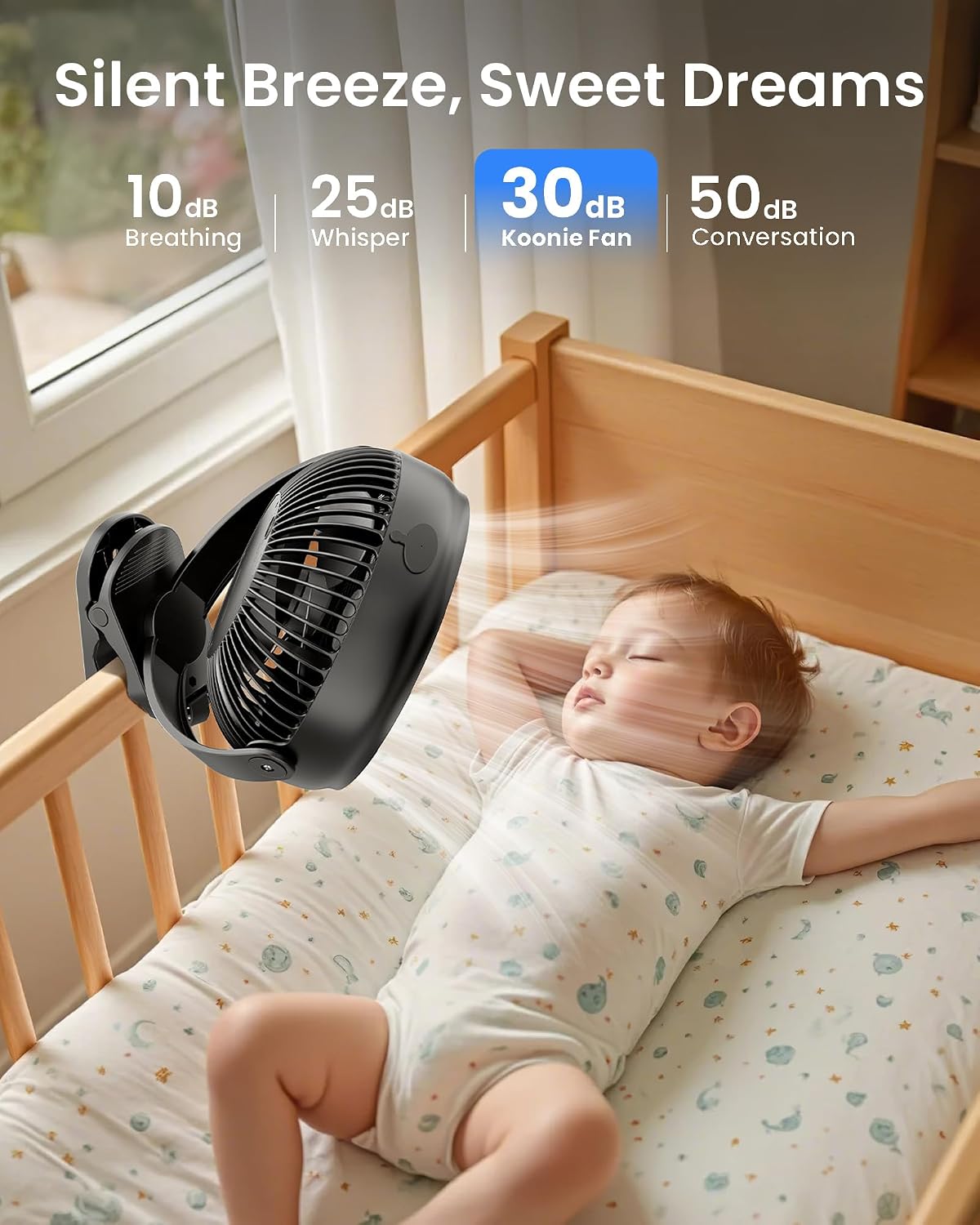 Koonie 8'' 10000mAh Battery Operated Misting Fan with Max. 48 Hrs Runtime