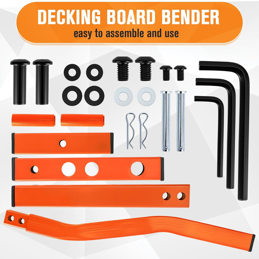 deck board straightening tool 24in, deck board bender on a desk or shelf
