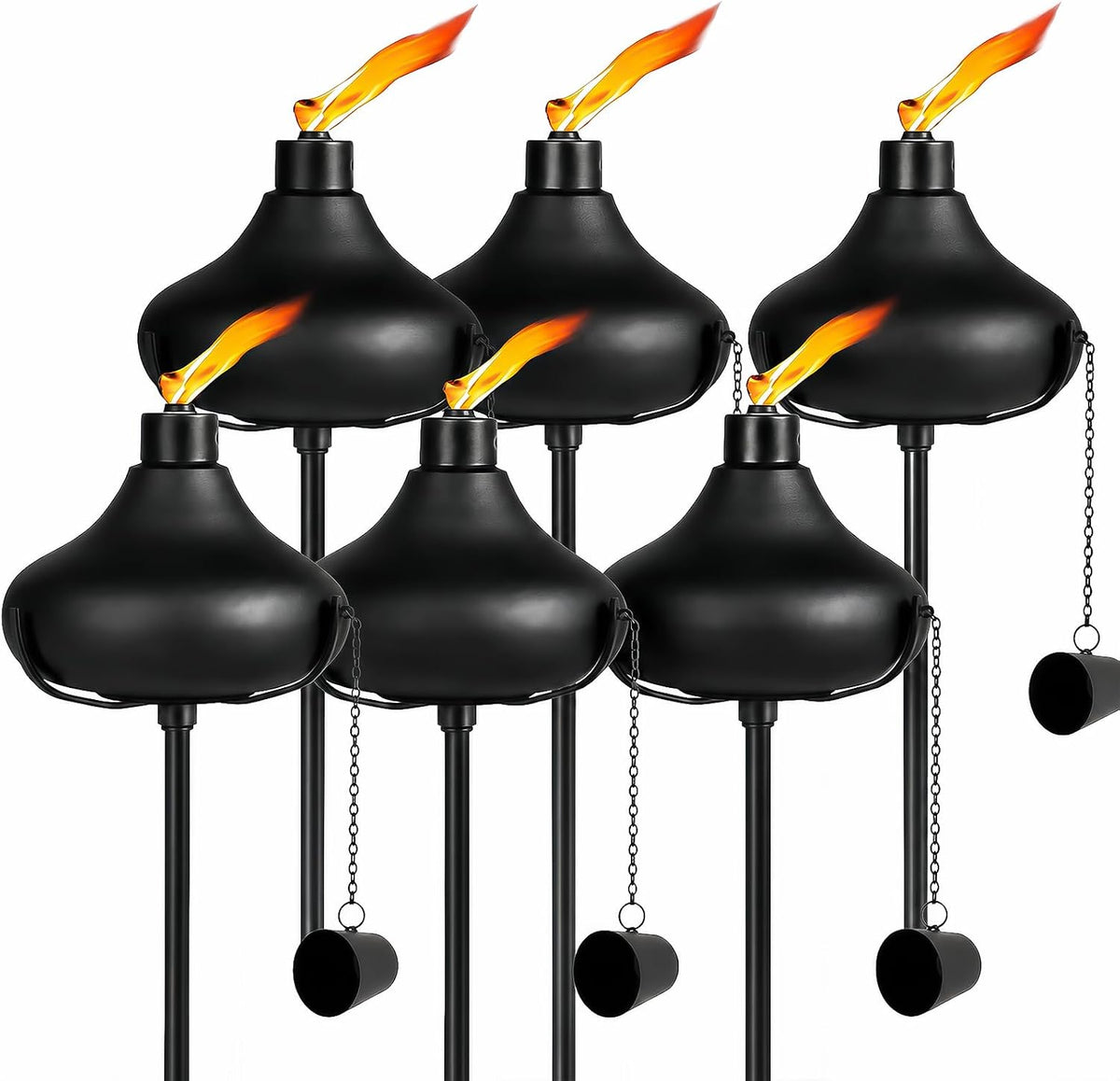24.5 Oz Citronella Torches for Outside, Garden Torch, 6 Pack