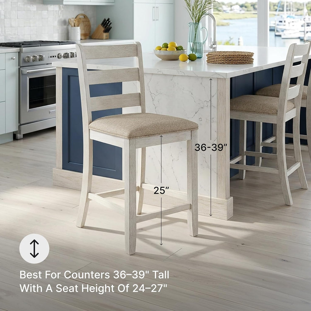 Signature Design by Ashley Counter Height Barstools, Set of 2, Farmhouse