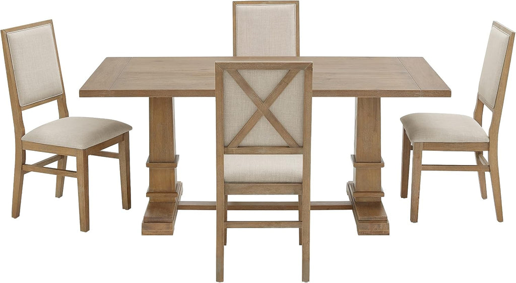 Crosley Furniture Joanna 5-Piece Dining Set, Upholstered Chairs
