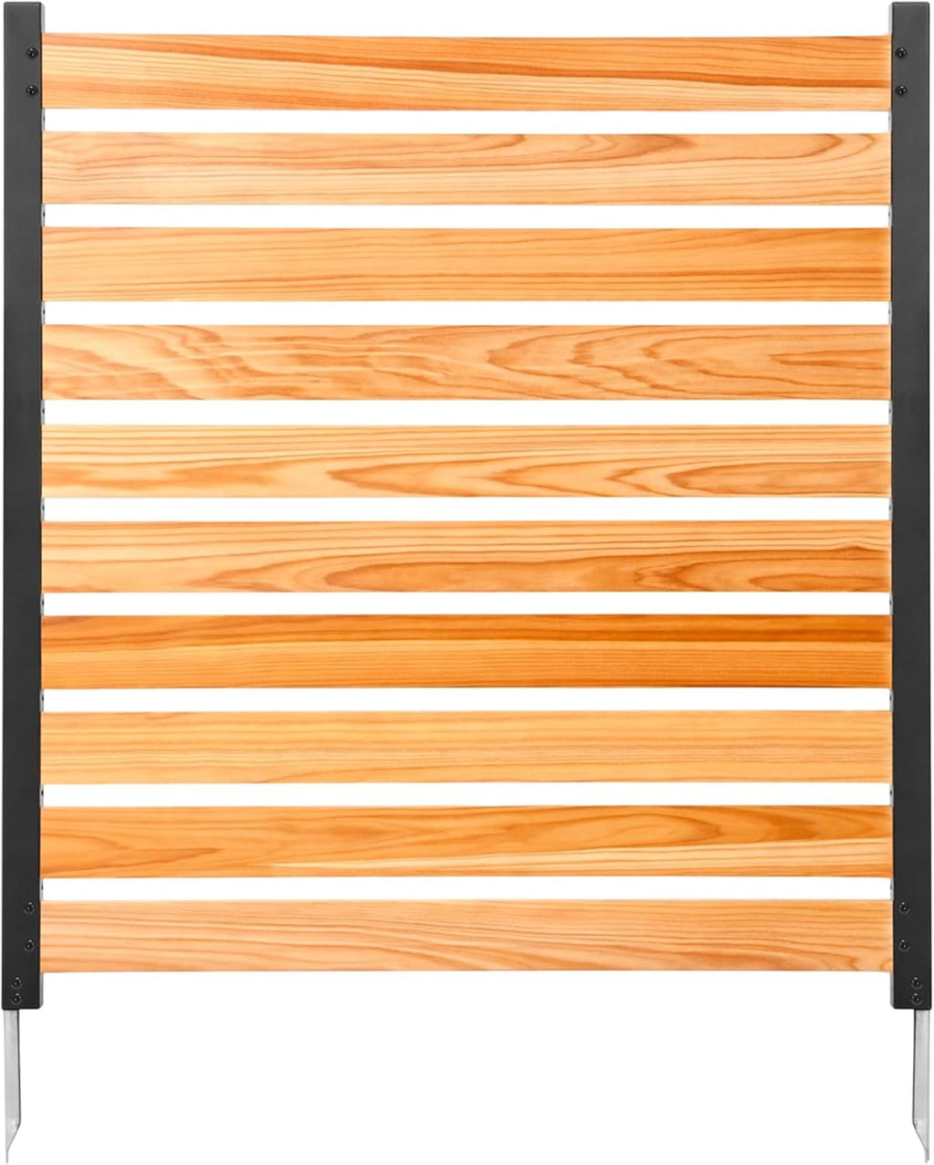 Novabright 42" H x 38" W Outdoor Privacy Fence with Ground Stakes