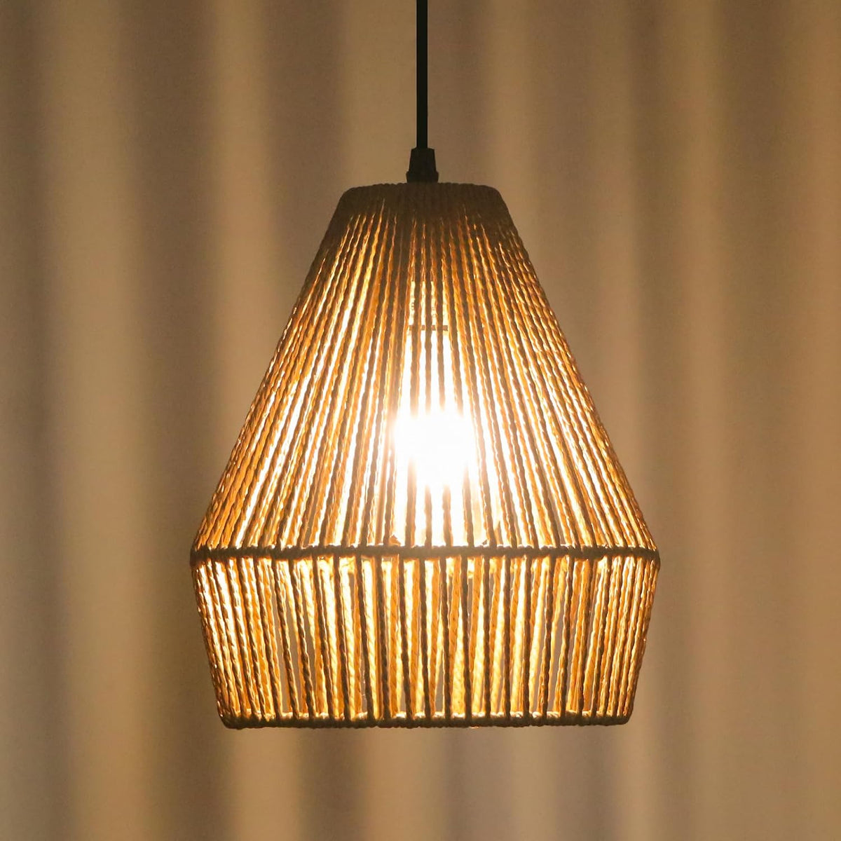 8.7'' woven rattan pendant light fixtures, 2 pack, package contents