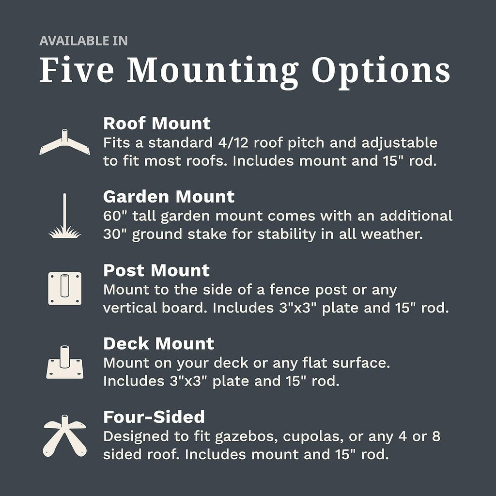 EZ Vane Steel Standing Deer Weathervane with Wind Cups — Roof Mount