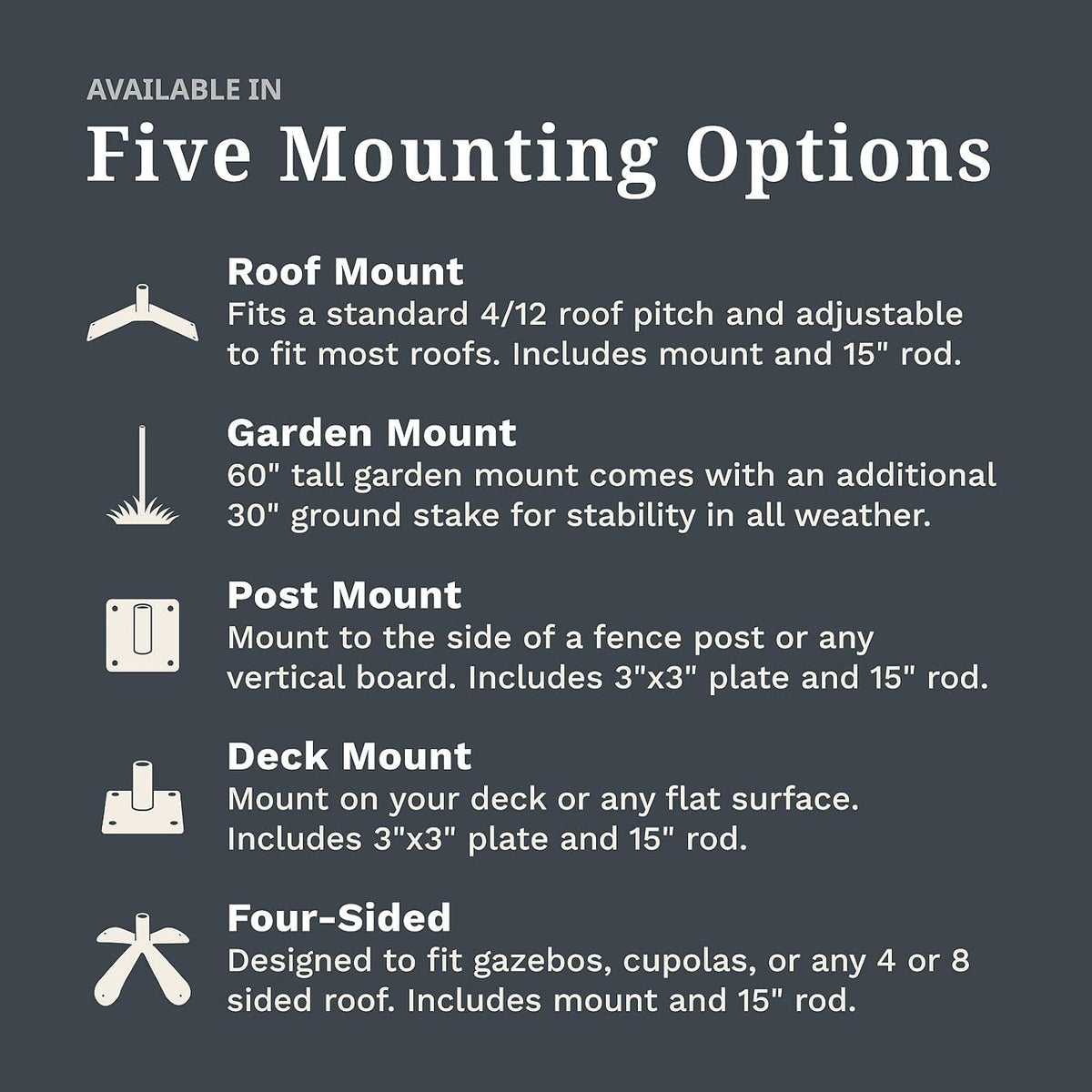 EZ Vane Steel Standing Deer Weathervane with Wind Cups — Roof Mount