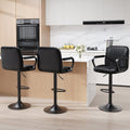 MALOL 3 Piece Bar Stool Set - Swivel High Chairs for Kitchen Island, Modern Bar Stools with Back, Adjustable Taburetes para Barra de Cocina
