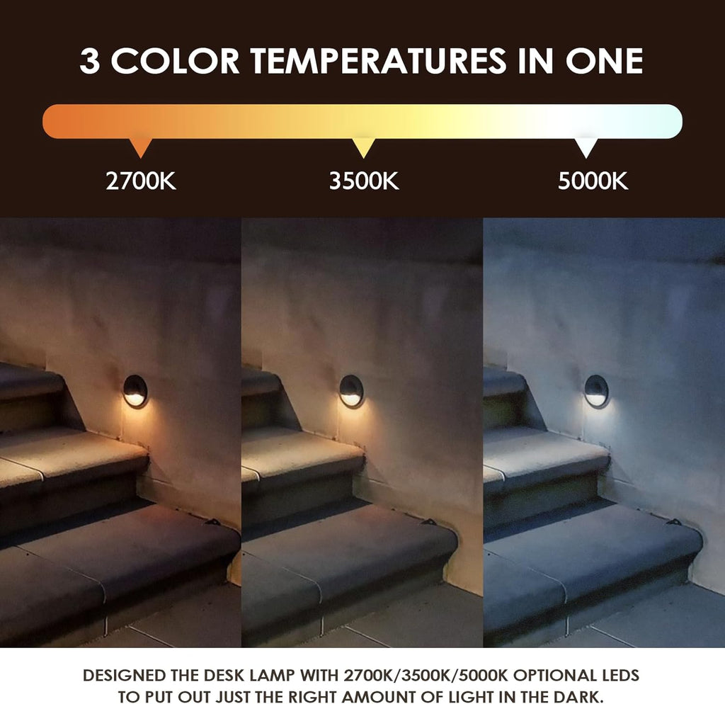 led low voltage deck lights outdoor waterproof,6-pack 3cct, close-up detail