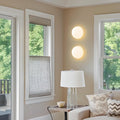 Modern Globe Glass Wall Sconces Set of 2: Small 7 In Art Deco Light Fixture
