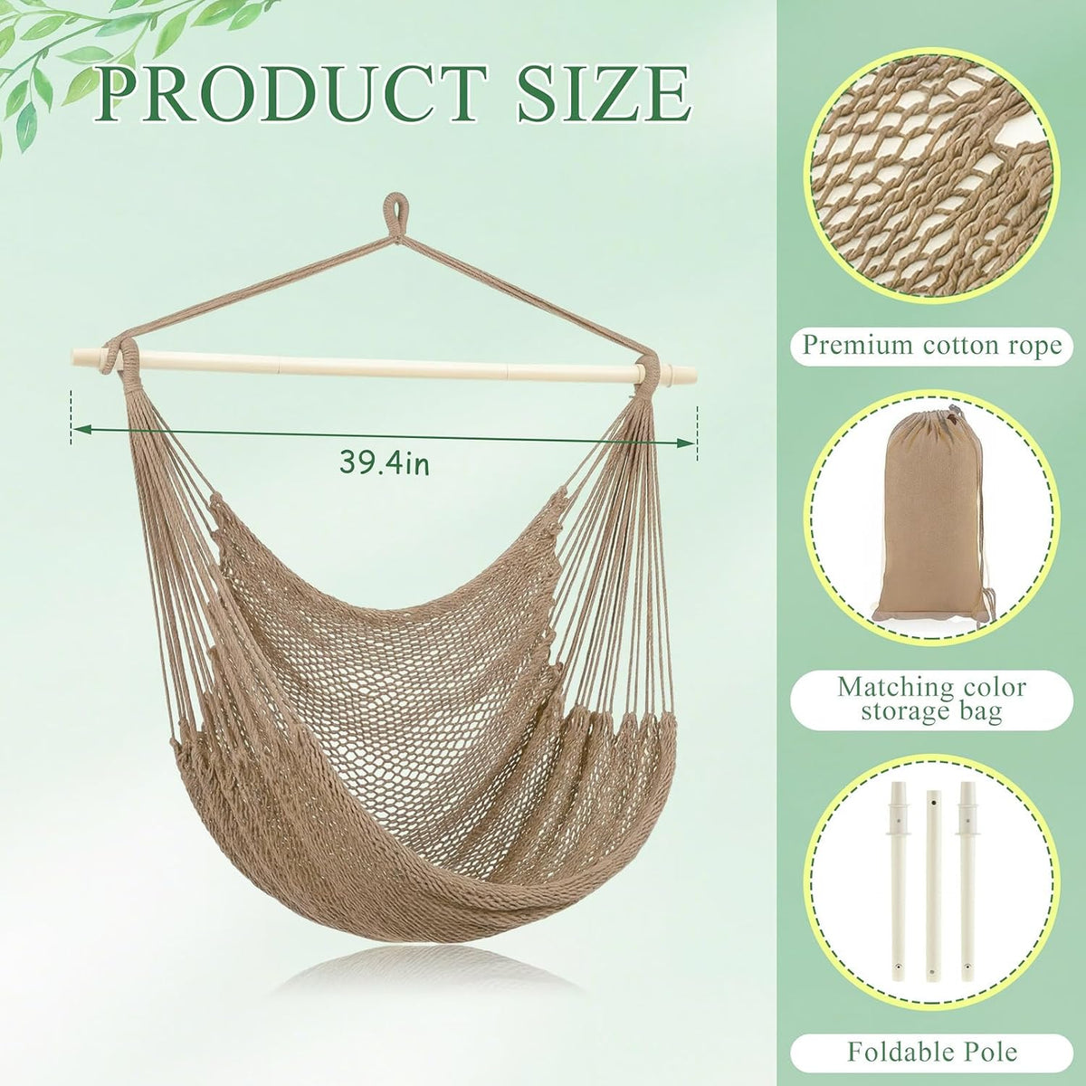 barydat 2 pcs hanging hammock chair boho swing shown in use