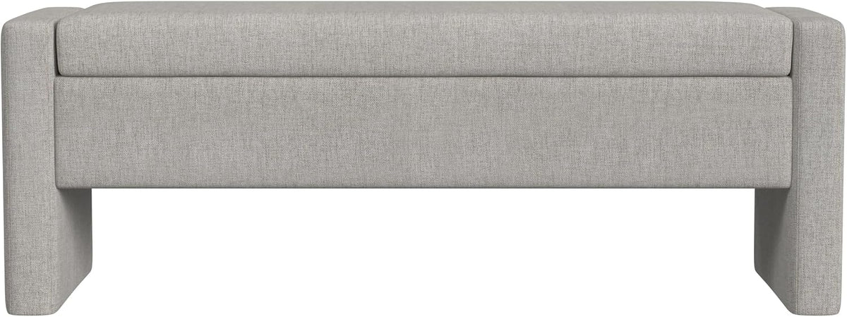 Spatial Order 50" Copenhagen Storage Bench - Light Gray Woven