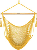 JoyView Hanging Hammock Chair, Caribbean Rope Swing Chair Wood Spreader Bar
