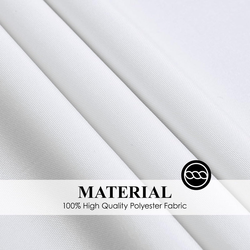 6 Pack White Round Tablecloths 120 Inch for Dining Tables
