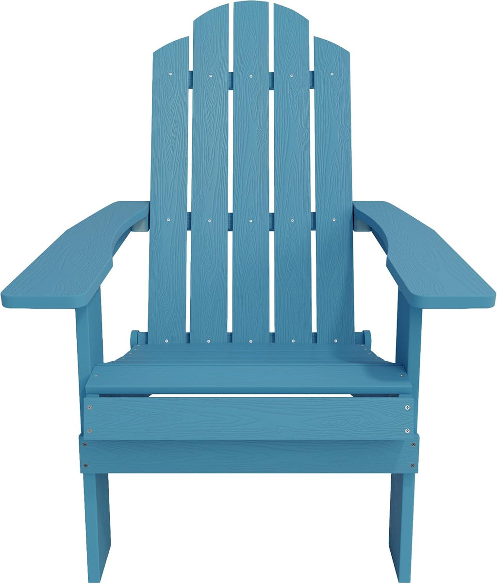 MXIMU Folding Adirondack Chairs Set of 8, Easy to Assemble Plastic Chair