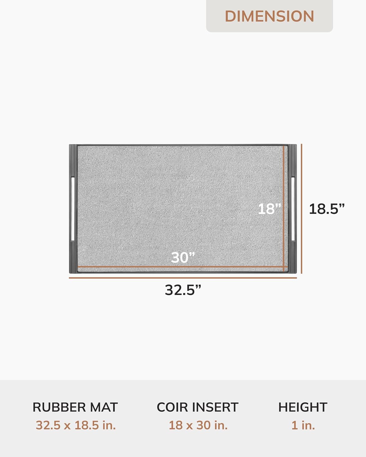 Anji Mountain BriteStep LED Doormat, 32.5x18.5in Pressure Activated Welcome Mat, All-Weather Front Door Mat, 18x30 Swappable Coir Insert, Wireless 3AA, Auto Shut-Off, Non-Slip Rubber Backing