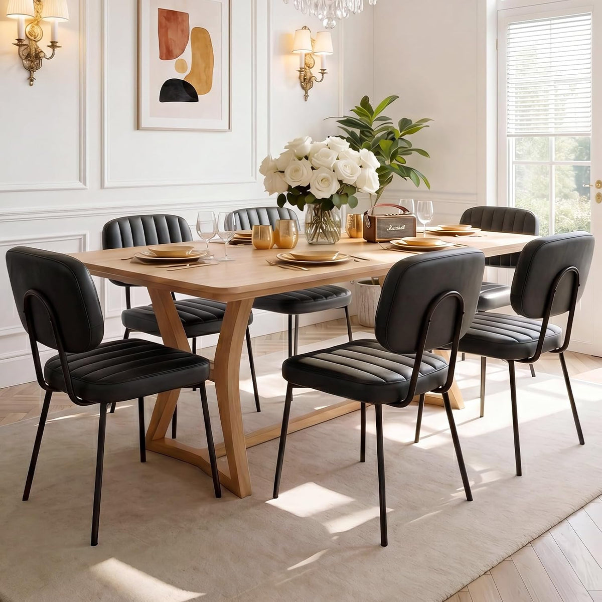 OLIXIS Dining Chairs Set of 6, Mid Century Modern Kitchen Chairs