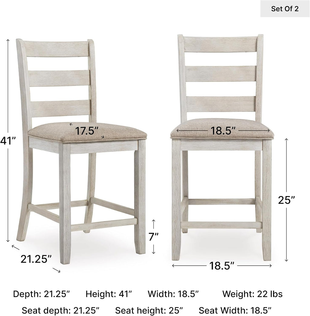 Signature Design by Ashley Counter Height Barstools, Set of 2, Farmhouse