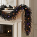 Valery Madelyn 9ft Artificial Norfolk Pine Halloween Garland for Mantle